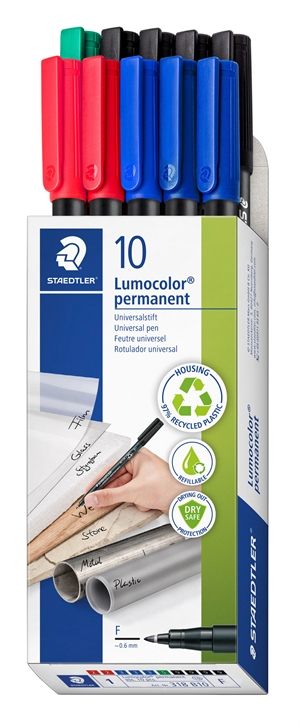 Staedtler marker Lumocolor Perm 0,6 mm asortiman (10)